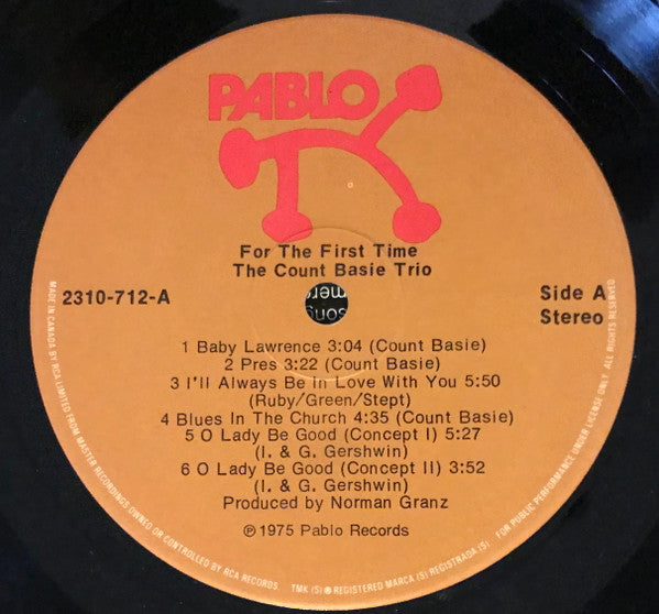 The Count Basie Trio : For The First Time (LP, Album, Ste)