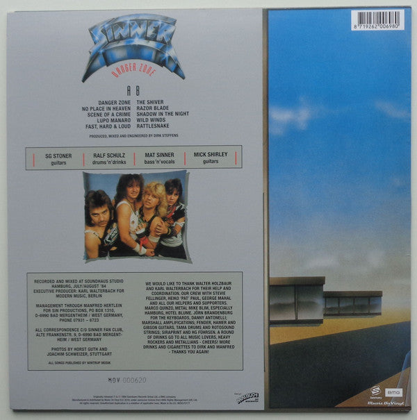 Sinner : Danger Zone (LP, Album, Ltd, Num, RE, Whi)