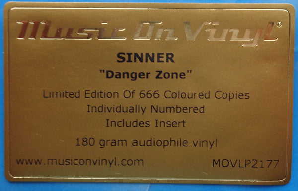 Sinner : Danger Zone (LP, Album, Ltd, Num, RE, Whi)