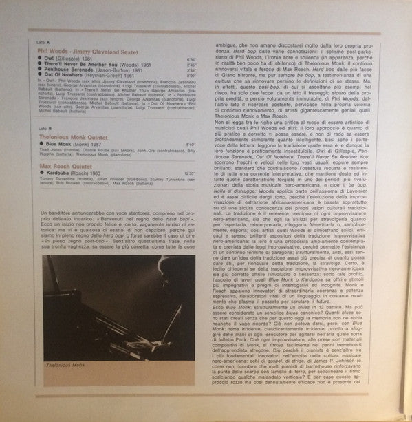 Thelonious Monk, Phil Woods, Jimmy Cleveland, Max Roach : I Giganti Del Jazz Vol. 35 (LP, Comp, Mono)