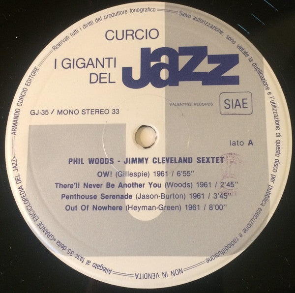 Thelonious Monk, Phil Woods, Jimmy Cleveland, Max Roach : I Giganti Del Jazz Vol. 35 (LP, Comp, Mono)