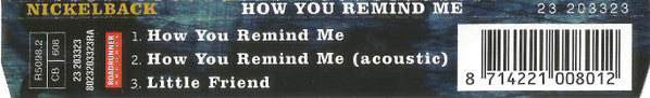 Nickelback : How You Remind Me (CD, Single)
