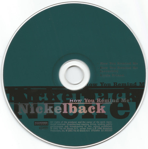 Nickelback : How You Remind Me (CD, Single)