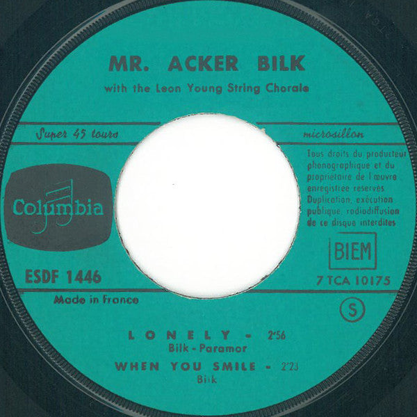 Acker Bilk : Lonely (7", EP)