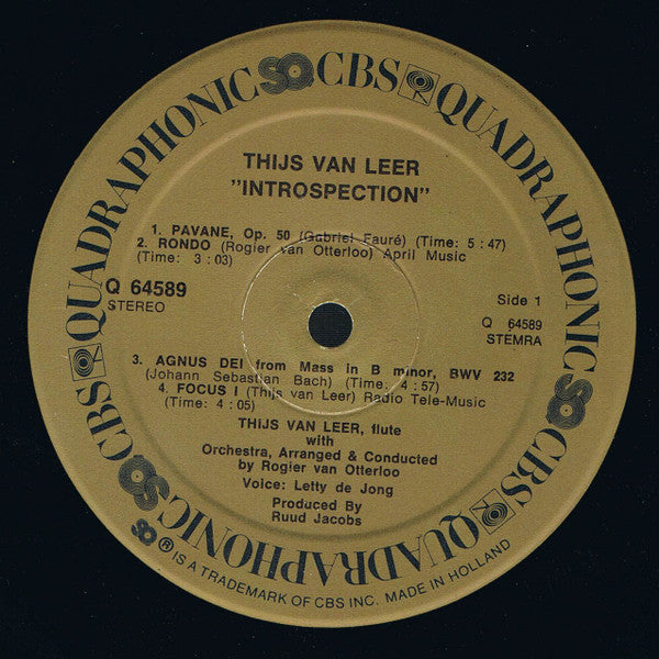 Thijs van Leer : Introspection (LP, Album, Quad)