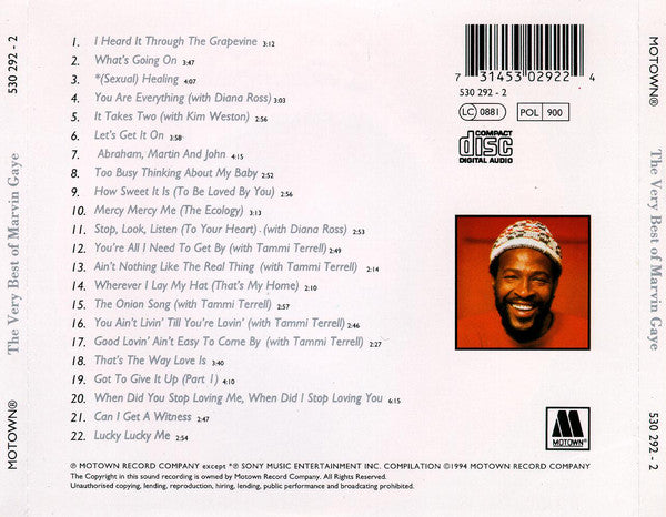 Marvin Gaye : The Very Best Of Marvin Gaye (CD, Comp, PMD)