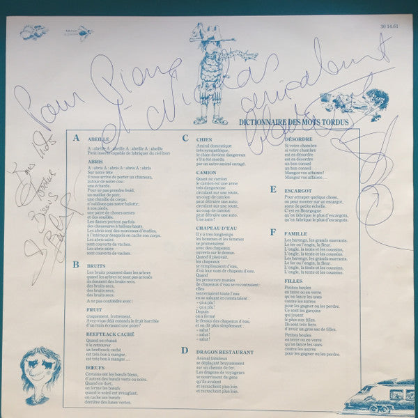 Claude Fonfrède - Dominique Becker : Chantent PEF / Dictionnaire Des Mots Tordus (LP, Album)