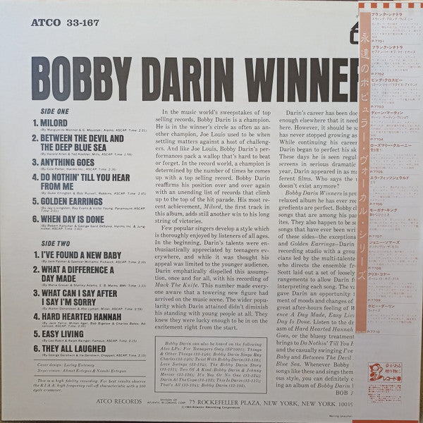 Bobby Darin : Winners (LP, Album, Mono, RE)