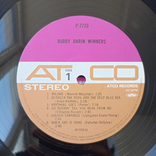 Bobby Darin : Winners (LP, Album, Mono, RE)