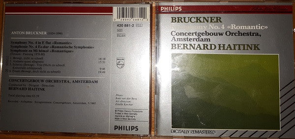 Anton Bruckner, Concertgebouworkest, Bernard Haitink : Symphony No. 4 ≪Romantic≫ (CD, Album, RE, RM)