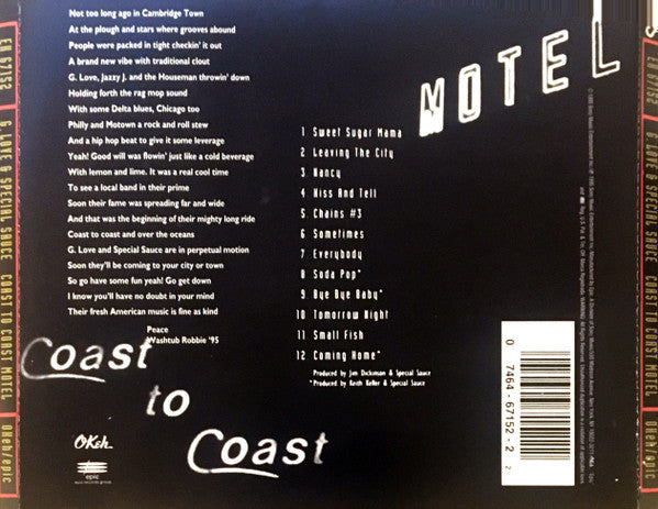 G. Love & Special Sauce : Coast To Coast Motel (CD, Album)
