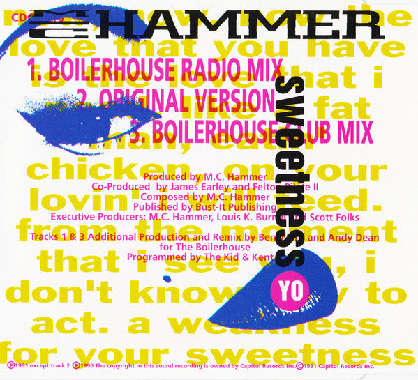 MC Hammer : Yo Sweetness (CD, Maxi)