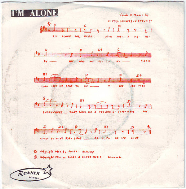 The Picknicks : I'm Alone / I'm Running (7", Single, Yel)