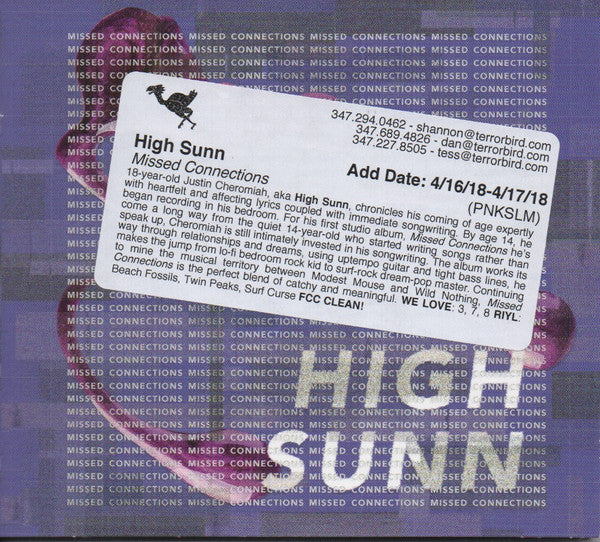 High Sunn : Missed Connections (CD, Album)