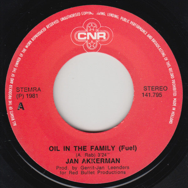 Jan Akkerman : Oil In The Family (Fuel) (7", Ros)