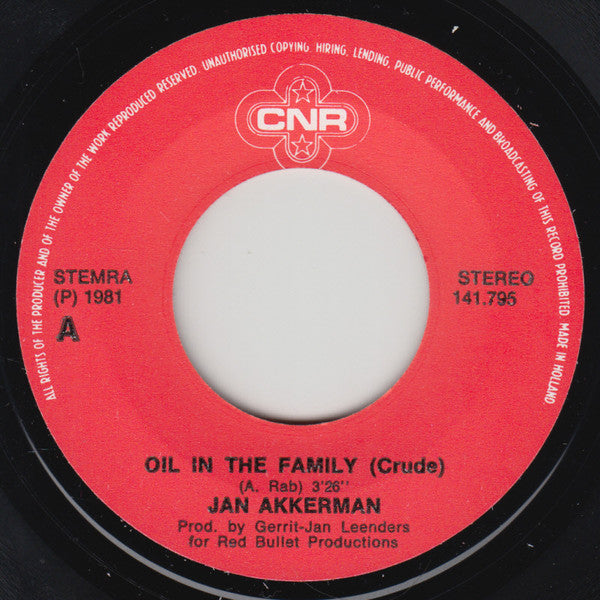 Jan Akkerman : Oil In The Family (Fuel) (7", Ros)
