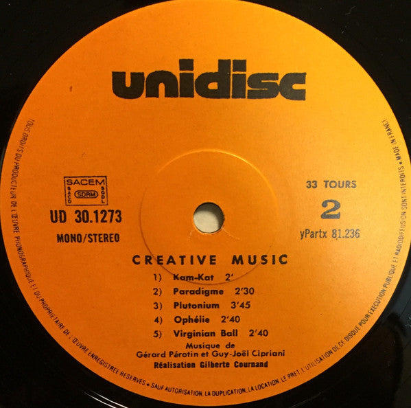 Gérard Pérotin & Guy-Joël Ciprinani : Creative-Music (LP, Album)