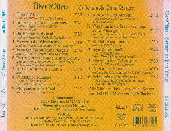 Saitenmusik Hans Berger : Über D'Alma (CD, Album)