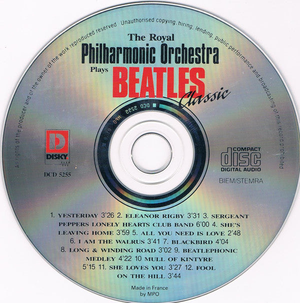 Royal Philharmonic Orchestra , Conductor: Louis Clark : Plays Beatles Classic (CD, Album, RP)