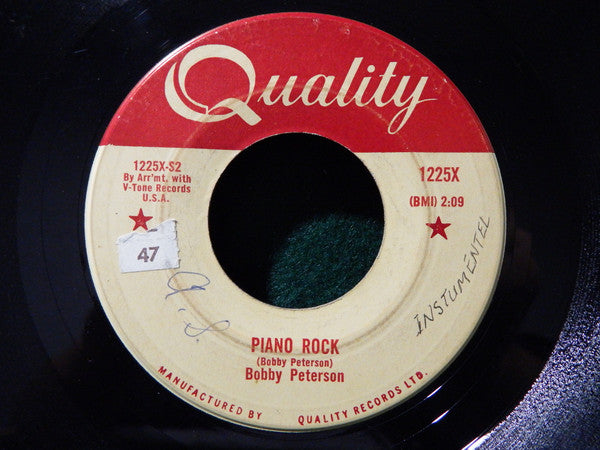 Bobby Peterson (2) : Irresistable You / Piano Rock (7", Single, Mono)