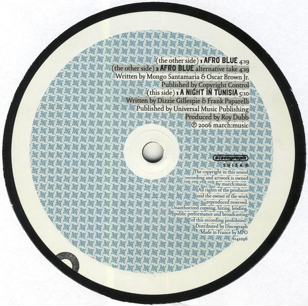 Roy Dubb : Afro Blue / A Night In Tunisia (12")