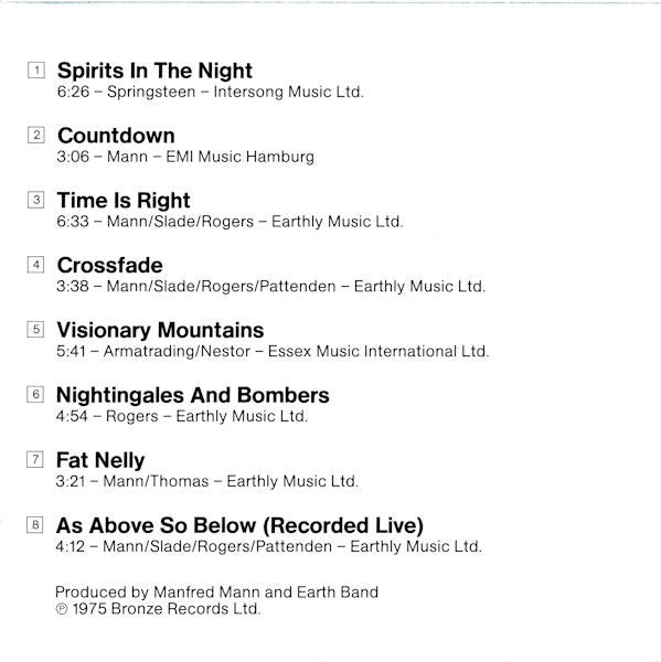 Manfred Mann's Earth Band : Nightingales & Bombers (CD, Album)