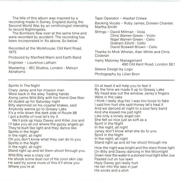 Manfred Mann's Earth Band : Nightingales & Bombers (CD, Album)