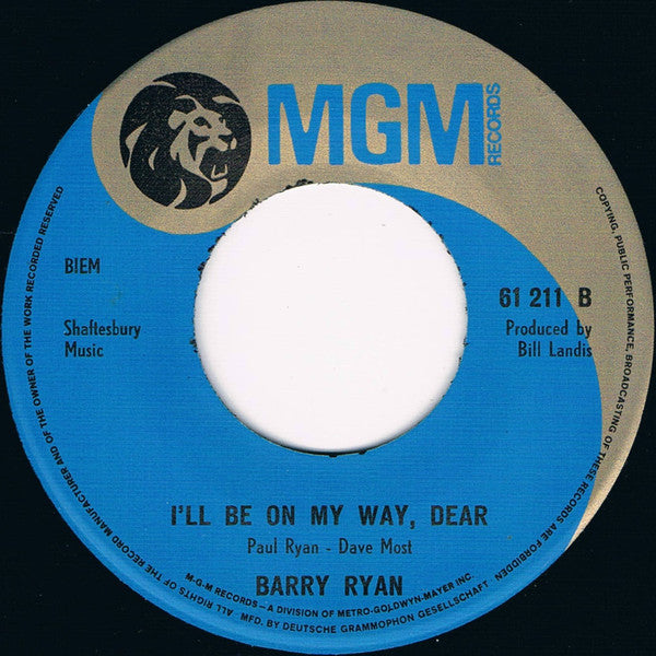 Barry Ryan : Love Is Love (7", Single)