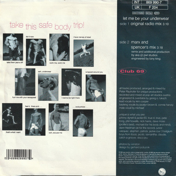 Club 69 : Let Me Be Your Underwear (7", Single)