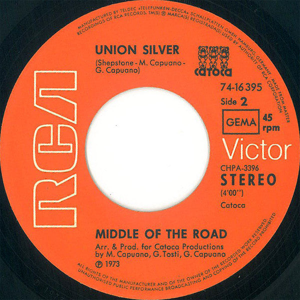 Middle Of The Road : Honey No (7", Single)