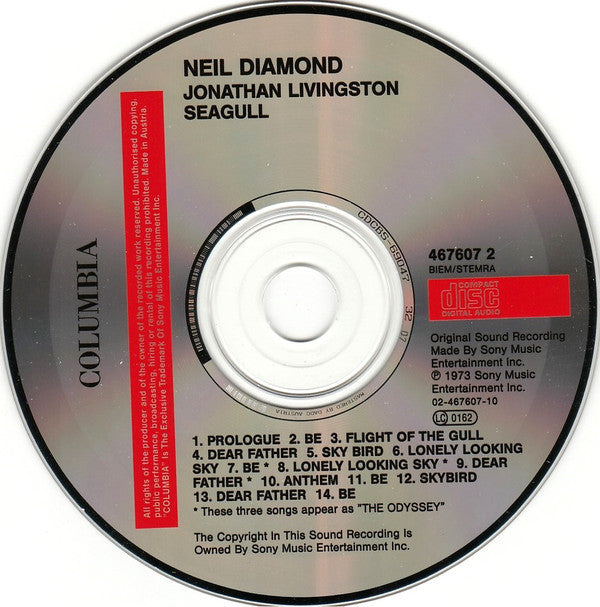 Neil Diamond : Jonathan Livingston Seagull (Original Motion Picture Sound Track) (CD, Album, RE)