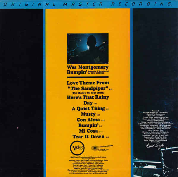 Wes Montgomery : Bumpin' (LP, Ltd, RE, RM)