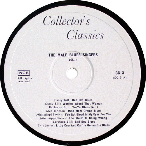 Various : The Male Blues Singers Vol. 1 (LP, Comp)