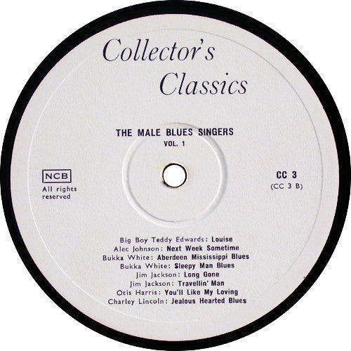 Various : The Male Blues Singers Vol. 1 (LP, Comp)