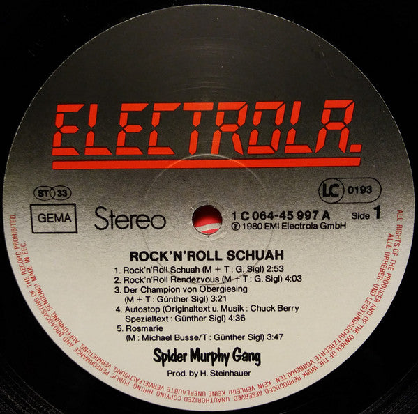 Spider Murphy Gang : Rock'n'Roll Schuah (LP, Album)
