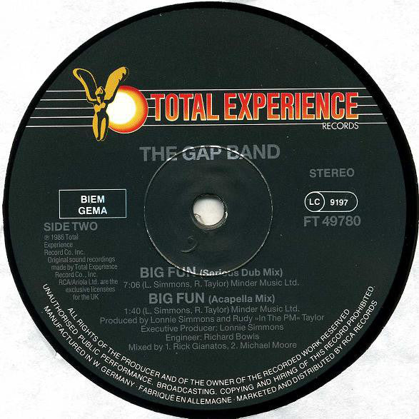 The Gap Band : Big Fun (12", Maxi)