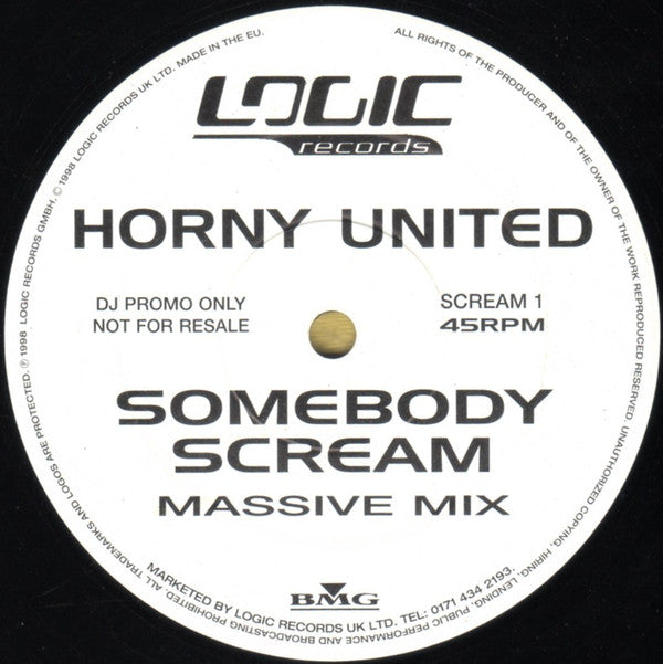 Horny United : Somebody Scream (12", Promo)