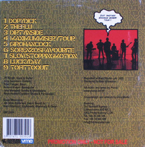 Picnic : Maximum Misery Tour (CD, Album, Promo, Car)