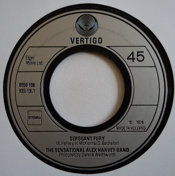 The Sensational Alex Harvey Band : Sergeant Fury / Gang Bang (7", Single)