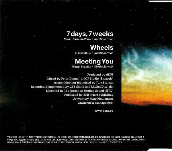 dEUS : 7 Days, 7 Weeks (CD, Maxi)