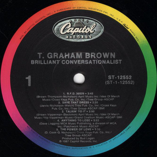 T. Graham Brown : Brilliant Conversationalist (LP, Album, Spe)