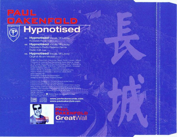 Paul Oakenfold : Hypnotised (CD, Single)