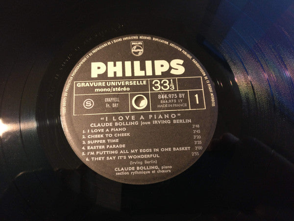 Claude Bolling : Joue Irving Berlin "I Love A Piano" (LP, Album)
