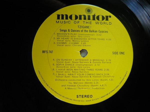 Various : Tzigane! Songs And Dances Of The Balkan Gypsies (LP, Comp)