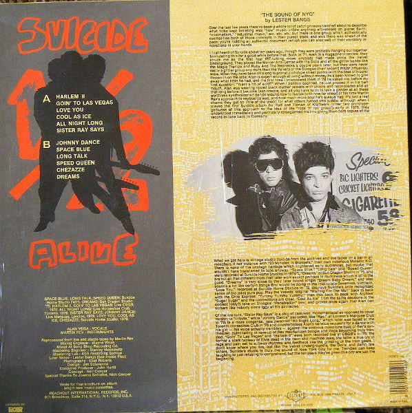 Suicide : 1/2 Alive (LP, Comp, Ltd, Num, RE, Cle)
