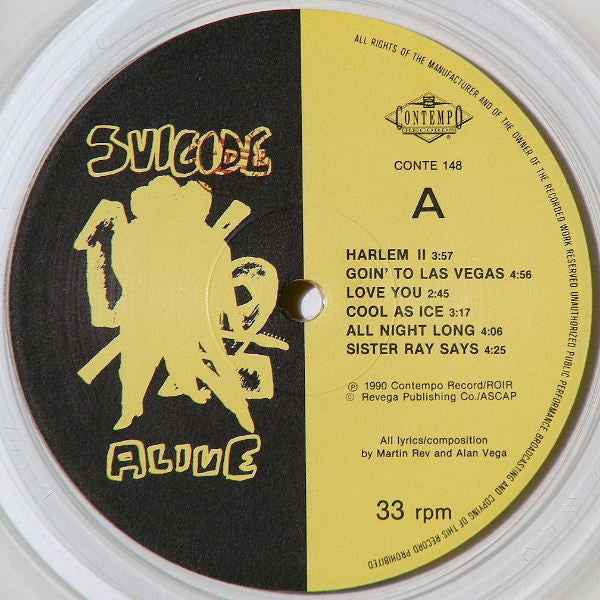 Suicide : 1/2 Alive (LP, Comp, Ltd, Num, RE, Cle)