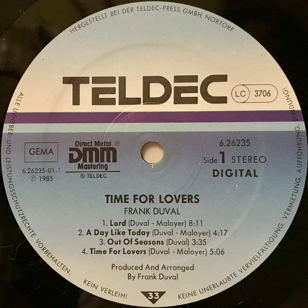 Frank Duval : Time For Lovers (LP, Album)