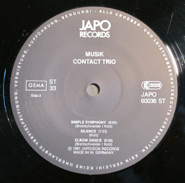 Contact Trio : Musik (LP, Album)