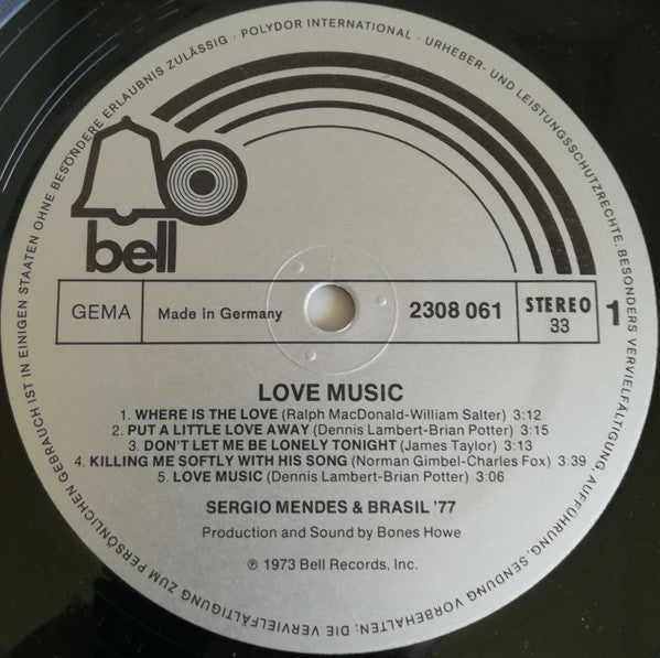 Sérgio Mendes & Brasil '77 : Love Music (LP, Album)