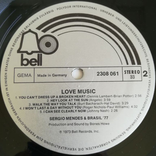 Sérgio Mendes & Brasil '77 : Love Music (LP, Album)